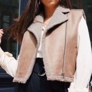 Jack by BB Dakota faux suede and Sherpa vest